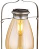 2x LED Solarlampe, Laterne, silber, Glas amber, IP44, H 36,5 cm Bild 5