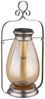 2x LED Solarlampe, Laterne, silber, Glas amber, IP44, H 36,5 cm Bild 4
