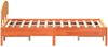 vidaXL Massivholzbett ohne Matratze Wachsbraun 160x200 Kiefernholz 3207204 Bild 5