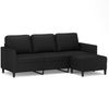 vidaXL 3-Sitzer-Sofa mit Hocker Schwarz 180 cm Kunstleder 3201122 Bild 2