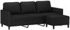 vidaXL 3-Sitzer-Sofa mit Hocker Schwarz 180 cm Kunstleder 3201122 Bild 3