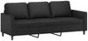 vidaXL 3-Sitzer-Sofa mit Hocker Schwarz 180 cm Kunstleder 3201122 Bild 4