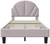 Furnishings Home Polsterbett Kinderbett Einzelbett, Muschelförmiges Kopfteil (1-tlg, Geeignet für Jugendliche und Kinder), Verstellbare Kopfteilhöhe Mit Lattenrost, Samtstoff, 90x200 cm Bild 2