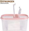 Vorratsdosen mit Deckel 1,4 Liter ( 8er Pack / Altrose ), Luftdicht Schüttdose BPA frei, Vorratsbehälter Set - Frischhaltedosen Klappdeckel Bild 5