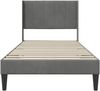 vidaXL Bettrahmen mit Kopfteil Dunkelgrau 100 x 190 cm Samt 42027540 Bild 4