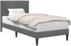vidaXL Bettrahmen mit Kopfteil Dunkelgrau 100 x 190 cm Samt 42027540 Bild 2