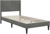 vidaXL Bettrahmen mit Kopfteil Dunkelgrau 100 x 190 cm Samt 42027540 Bild 3