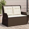 vidaXL Gartenbank Braun Poly-Rattan 3394459 Bild 3