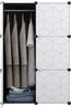 Home Collective Kleiderschrank Modular, Kombischrank, Steckregal, 3kg Kammerkapazität 6 Regalen und 2 Kleiderstangen, Polypropylenplatten, schwarzes Muster Bild 4