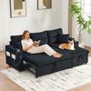 3-Sitzer Schlafsofa B 212,5 x T 136 x H 86 cm aus Cord mit USB-C und Stauraum Bild 4