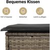 vidaXL Garten Sofagarnitur 5-TLG. mit abnehmbarem Kissen Grau Poly Rattan Bild 5