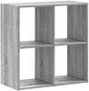 vidaXL Bücherregal Grau Sonoma 68,5x32x68,5 cm Holzwerkstoff 852830 Bild 5