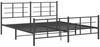 vidaXL Bettgestell mit Kopf- und Fußteil Metall Schwarz 183x213 cm 355584 Bild 3