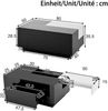 Merax Hochglanz-Couchtisch mit LED-Beleuchtung, ausziehbarer Tischplatte, verstecktem Stauraum und 16-farbig einstellbarem Lichtband, schwarz Bild 4