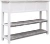 vidaXL Sideboard Antik-Grau 108x30x76 cm Massivholz Paulownia 338543 Bild 3
