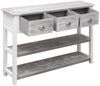vidaXL Sideboard Antik-Grau 108x30x76 cm Massivholz Paulownia 338543 Bild 5