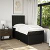 vidaXL Boxspringbett mit Matratze Schwarz 90x200 cm Stoff 3294255 Bild 5