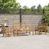 vidaXL Gartensofa-set 4 pcs Natur Massivholz Teak 3356852 Bild 4