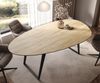 Esstisch Edge Oval 220x120 cm Keramik Laminam® Sabbia Eichefarbig Metall Schräg Schwarz Bild 4