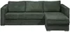 Vente-unique - LORETO Sofa SamtStoff Grün - B 223 cm152 cm x H 90 cm x L 298 cm Bild 2
