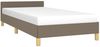 Bettgestell mit Kopfteil Taupe 100x200 cm Stoff [347395] Bild 3