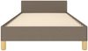Bettgestell mit Kopfteil Taupe 100x200 cm Stoff [347395] Bild 5