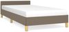 Bettgestell mit Kopfteil Taupe 100x200 cm Stoff [347395] Bild 2