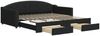 vidaXL Tagesbett Ausziehbar mit Schubladen Schwarz 100x200 cm Stoff 3197573 Bild 2