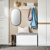 SoBuy FSR98-L-W Schuhbank, MDF, Lackiert, Weiß, 104 x 46 x 36 cm Bild 2