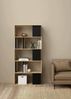 Dmora Bücherregal Arg, Büroregal, Mobiler Buchhalter, Bücherbrett, 80x29 h175 cm, Eiche und Schwarz Bild 2