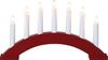 EGLO Lichterbogen Weihnachten mit 7 Kerzen, Fensterleuchter gebogen aus Holz in Rot, Schwibbogen mit Kabel, Weihnachtsbeleuchtung Fenster, E10 Fassung, warmweiß Bild 4