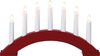 EGLO Lichterbogen Weihnachten mit 7 Kerzen, Fensterleuchter gebogen aus Holz in Rot, Schwibbogen mit Kabel, Weihnachtsbeleuchtung Fenster, E10 Fassung, warmweiß Bild 2