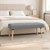 vidaXL Kanalgepolsterte Bank Hellgrau 110 x 40 x 46 cm Stoff 42038487 Bild 3
