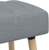 vidaXL Kanalgepolsterte Bank Hellgrau 110 x 40 x 46 cm Stoff 42038487 Bild 5