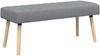 vidaXL Kanalgepolsterte Bank Hellgrau 110 x 40 x 46 cm Stoff 42038487 Bild 2