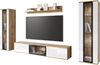 Home affaire Wohnwand Caro, stehend und hängend montierbar, (Komplett-Set, 4-St, Vitrine Türanschlag links/rechts wechselbar), grifflose Design, höhenverstellbare Einlegeböden Bild 2