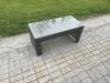 Fimous Gartenlounge Set Rattan Ecksofa Set mit 2 Großer Hockern Dunkelgrau gemischt Bild 5