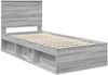 vidaXL Bettrahmen Graues Sonoma 75 x 190 cm Massives Kiefernholz 3409422 Bild 4
