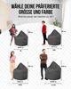 PATCH HOME Sitzsack Tropfenform – XXL – Anthrazit, bequemer Sitzsack aus Luxus-Polyester-Gewebe, bereits befüllt Bild 3