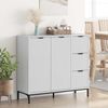vidaXL Sideboard Hochglanz Weiß 89,5 x 33 x 82 cm Holzwerkstoff 883458 Bild 4