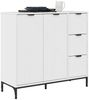vidaXL Sideboard Hochglanz Weiß 89,5 x 33 x 82 cm Holzwerkstoff 883458 Bild 3