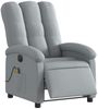 vidaXL Massagesessel Elektrisch Hellgrau Stoff 3204080 Bild 3
