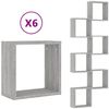vidaXL Würfelregale 6 Stk. Grau Sonoma 30x15x30 cm 815884 Bild 2
