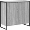 vidaXL Seitenschrank Graues Sonoma 79 x 36 x 75 cm Holzwerkstoff 886603 Bild 2