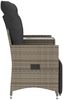 vidaXL Gartensofa 2-Sitzer Verstellbar mit Tisch Grau Poly Rattan 365717 Bild 5