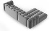 Micadoni Modulares Ecksofa Lupine 4-Sitzer Links Samtstoff Salvador Grau Bild 4