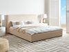 Bett mit Lattenrost Bouclé LAVAUR 180 x 200 cm Beige Bild 3