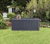 Keter Gartenbox Rockwood 570L Anthrazit naturgetreue Holzoptik Aufbewahrungsbox Truhe, abschließbar Bild 4