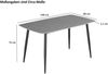 Esstisch Keramik grau 140 x 80 Vierfuß-Gestell schwarz MILANO 137096417 Bild 5