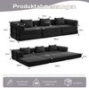 Leawin Sofa Sofas Wohnzimmer, Sofa mit Schlaffunktion aus Cord modular, Faltbar, flexibel, ohne Montage und ideal für kleine Räume Bild 4